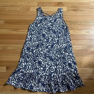 Lilly Pulitzer Mini Dress Womens Medium Blue White Medium Floral Print Summer
